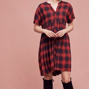 Anthropologie Tylho Mona Plaid Dress